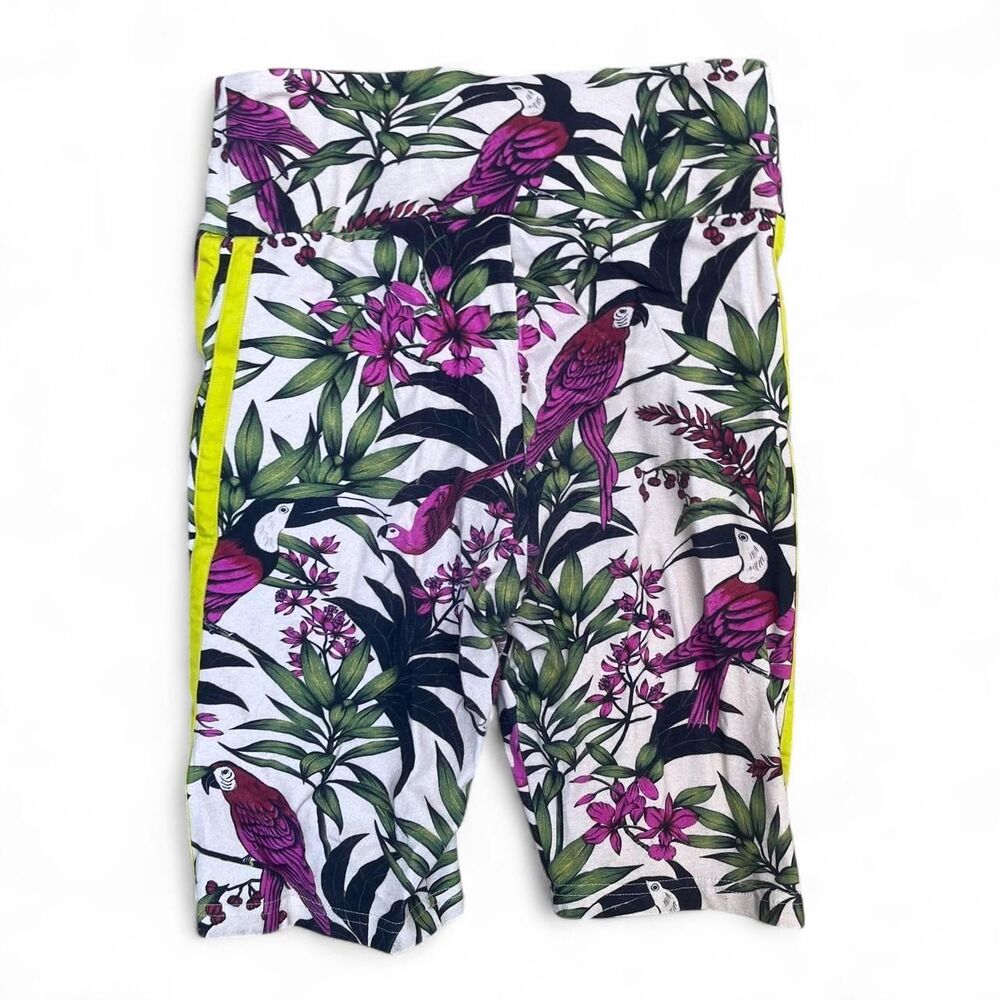 Farm Rio biker shorts Size medium adidas collab tropical